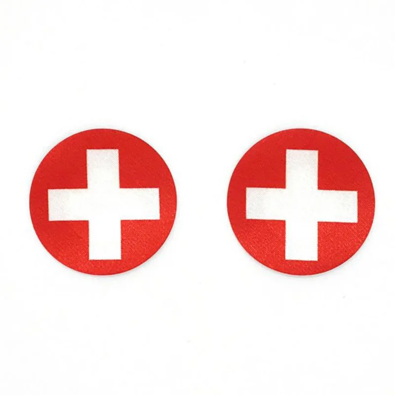 Новые пикантные для женщин круглый набивным рисунком одноразовая ткань соски