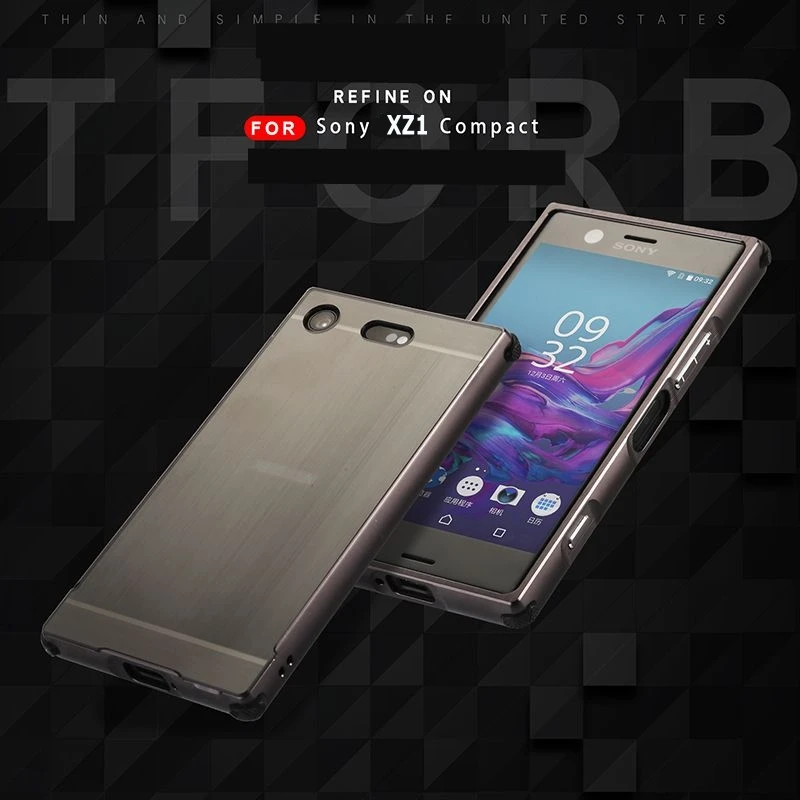 Роскошный чехол для sony Xperia XZ1, компактный металлический алюминиевый каркас, Ультратонкий Пластиковый чехол для sony XZ1 Compact