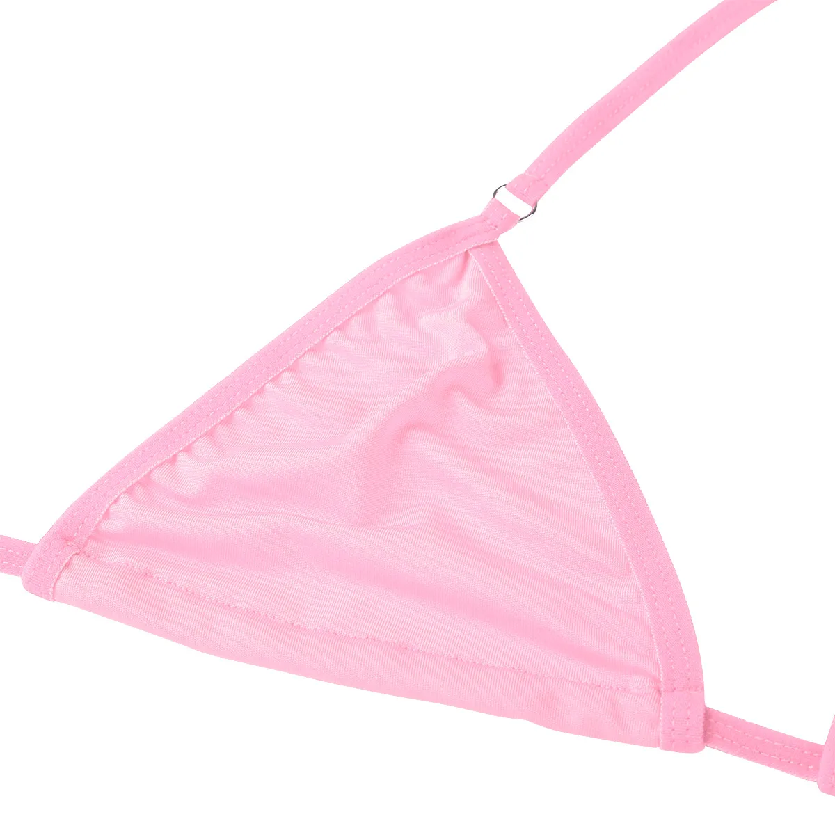 TiaoBug Women Sexy Lingerie Set Halter Mini Micro Bikini Bra Tops with G Strings Thong Briefs Tanga Underwear Swimsuit Beachwear