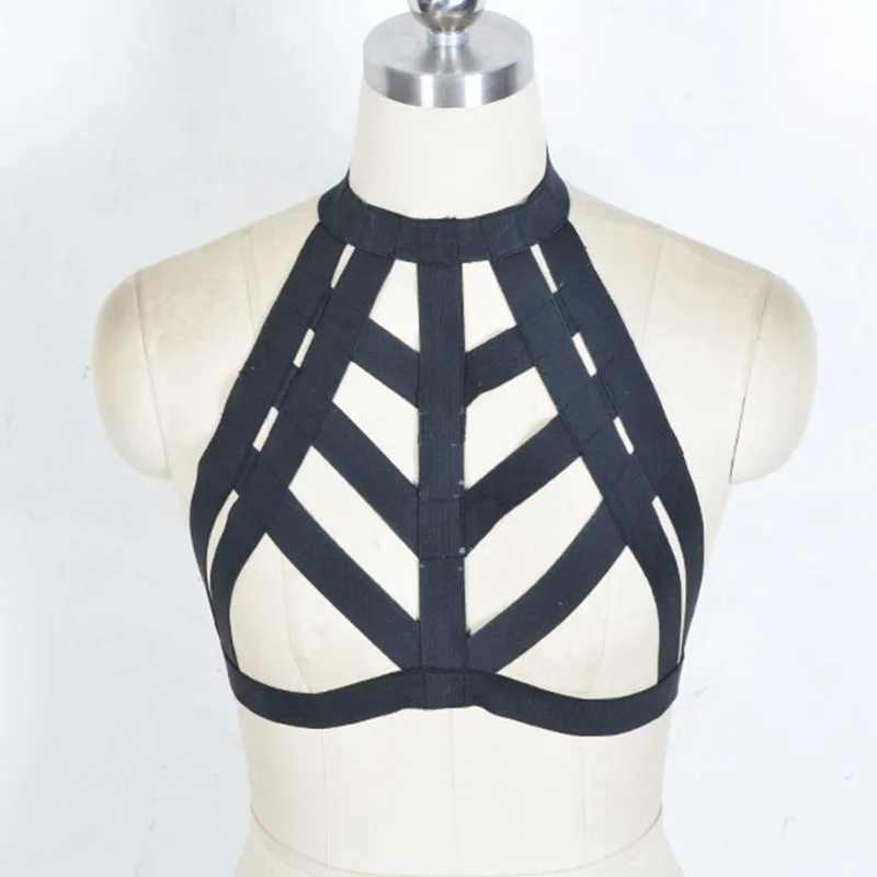 Бюстгальтер женский черный с красивым ремнем соблазнительное нижнее белье для