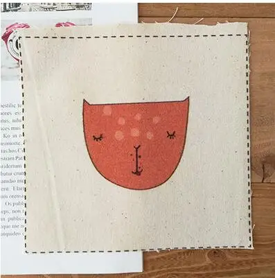 ZENGIA, 15x15 см, геометрический рисунок/панда/медведь, принт с животными, хлопок, лен, ткань для лоскутного шитья, декоративная холщовая ткань для сумок/украшений - Цвет: H69-39