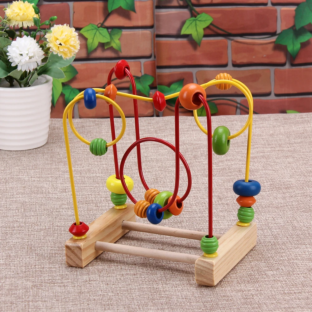 Счетные круги, игрушечные бусинки, Abacus, проволочный лабиринт, ролик, Детская математическая игрушка, подставка, деревянная Монтессори, обучающая игрушка для детей, подарок