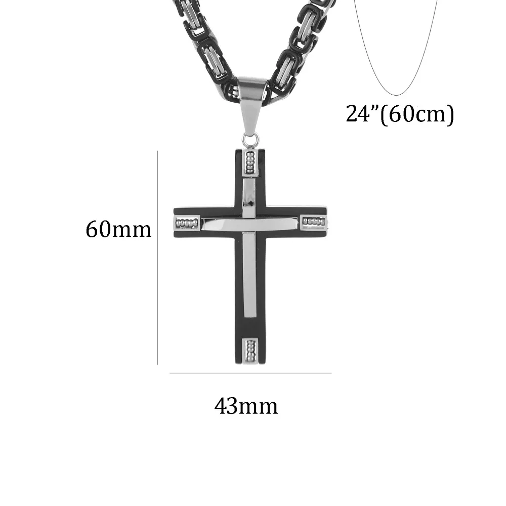 Ожерелье с подвеской в виде крестов новинка модные украшения для мужчин подарок