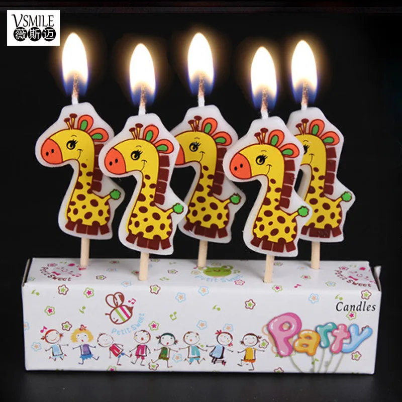 5 шт./компл. милые животные тигр кошка собака слон Лев лошадь день рождения