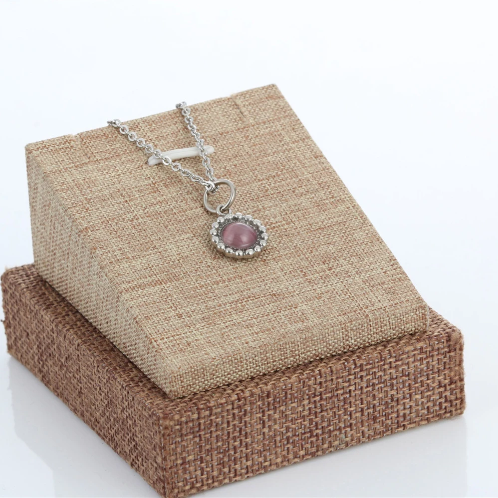 Round Sharp Pendant Necklace Stainless Steel Pendant Chain