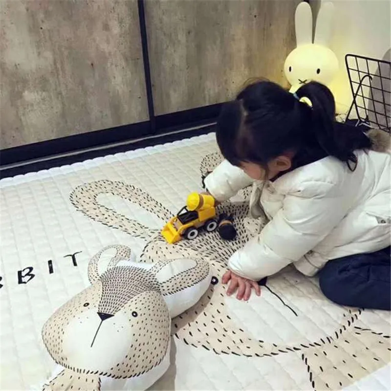 Скандинавский датский мультяшный хлопковый коврик для ползания детский игр с