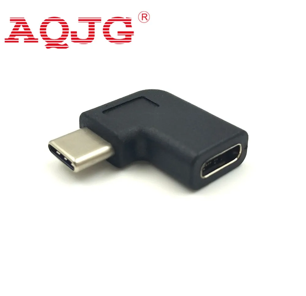 

USB 3.1 Type C Male to Female 90 degree angle Data Adapter Connector AQJG