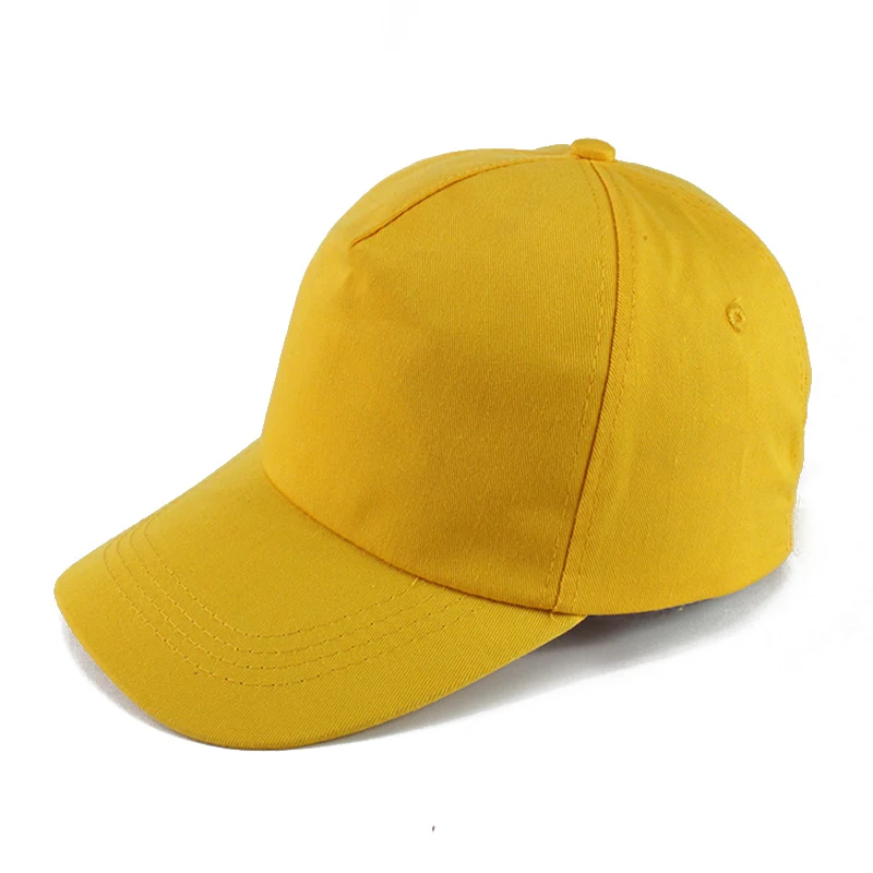 yellow Детский головной убор для игры в бейсбол для мальчиков и девочек, кепки из хлопка, детские летние осенние шапки для мальчиков, кепка для девочек - Цвет: yellow