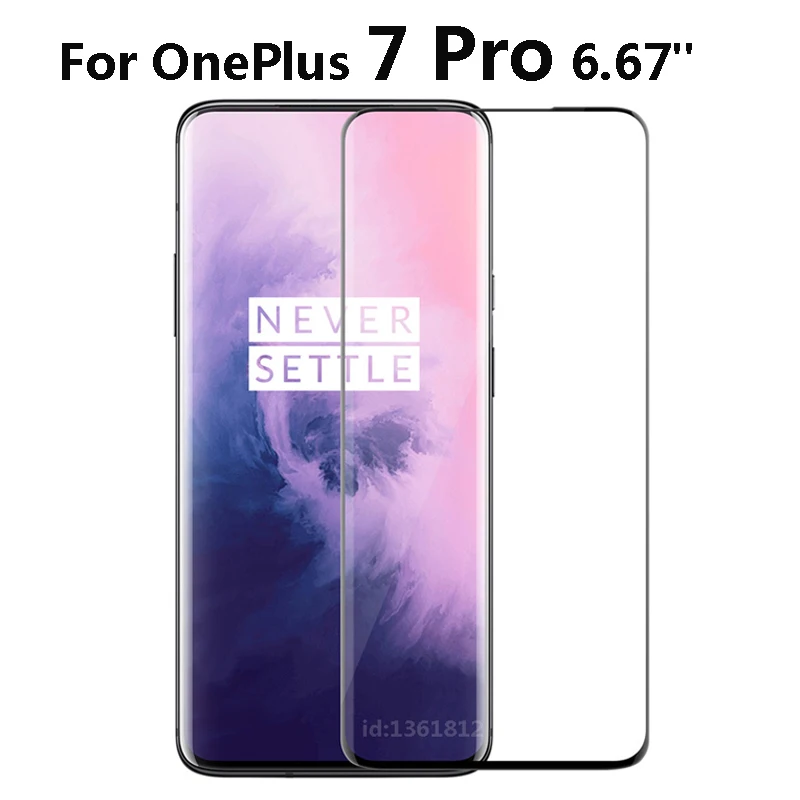 

Для OnePlus 7 Pro закаленное стекло 9H Высококачественная защитная пленка Взрывозащищенная полноэкранная защита для телефона OnePlus 7 стекло