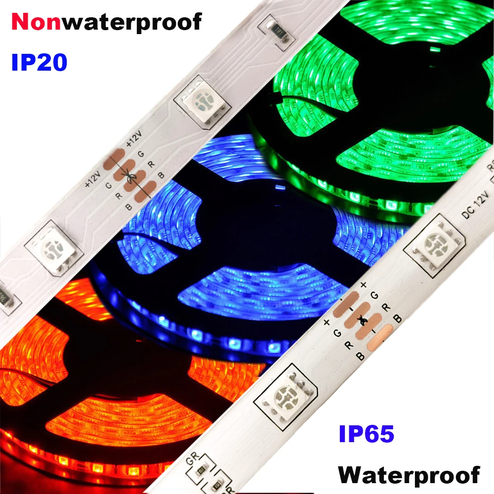 LTG GEE DC12V Светодиодная лента RGB СВЕТОДИОДНАЯ SMD 5050 гибкая полоса 5 м 10 Диод + пульт