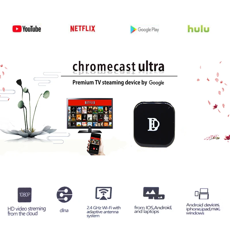 1080p ТВ-Палка для Google Chromecast X7 Wifi Hdmi донгл Rk3036 для DLNA/Miracast/Chrom/Netfliex/Youtube/Muti-screen