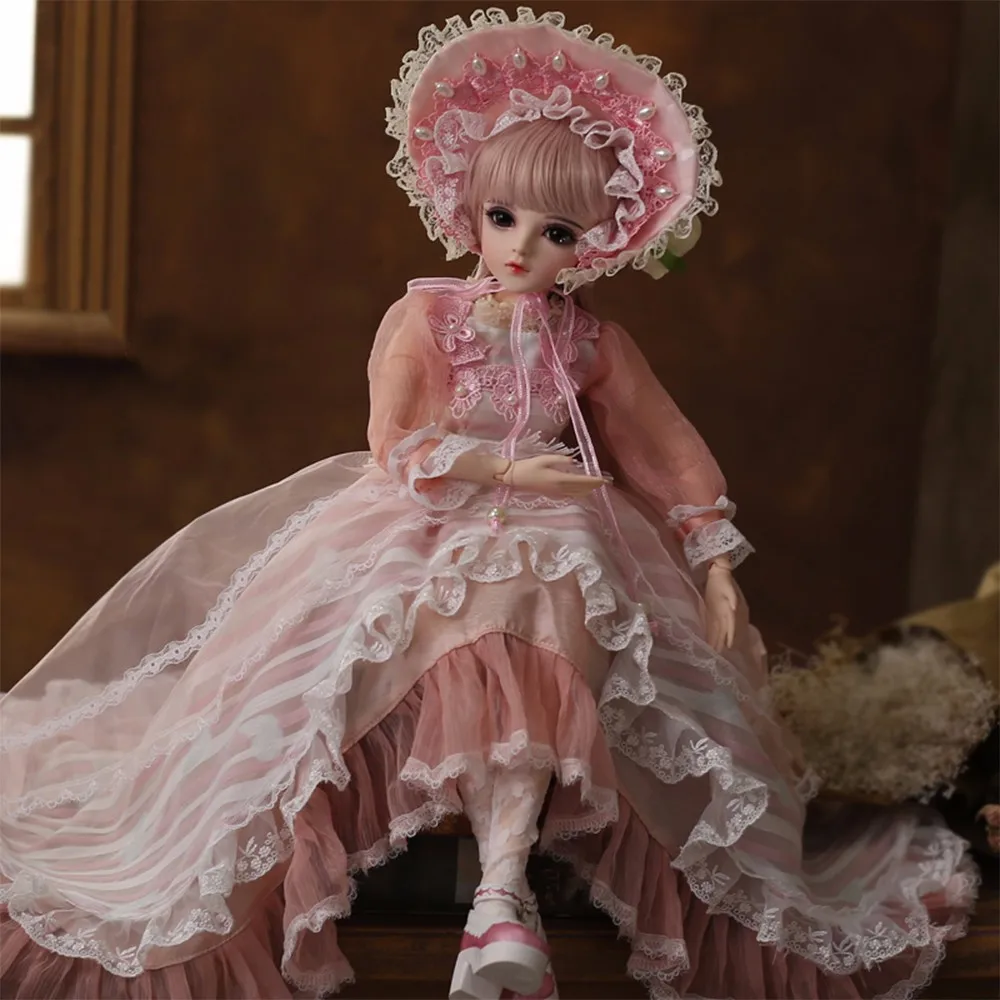 NPK, 60 см, BJD, 1/3, куклы для девочек с BJD, одежда, парики, обувь, макияж,, ручная работа, красивые игрушки, силиконовая кукла для BJD, 12 комплектов