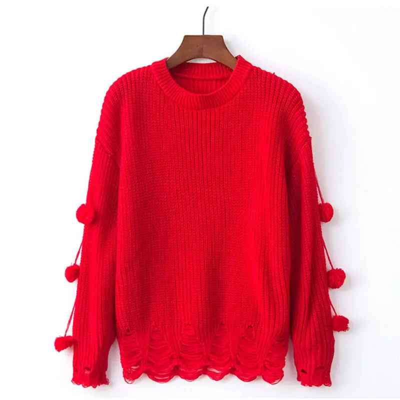 

Женский свитер с круглым вырезом Apperloth, вязаный свитер с длинным рукавом и круглым вырезом на осень