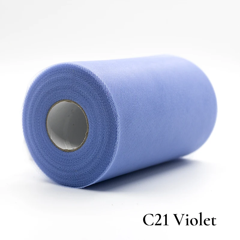21Violet Рулон тюля, 100 ярдов, органза, свадебное украшение, пачка для детского душа, рулон тюля, 15 см, украшение для вечеринки и мероприятий, декор для помолвки - Цвет: 21Violet