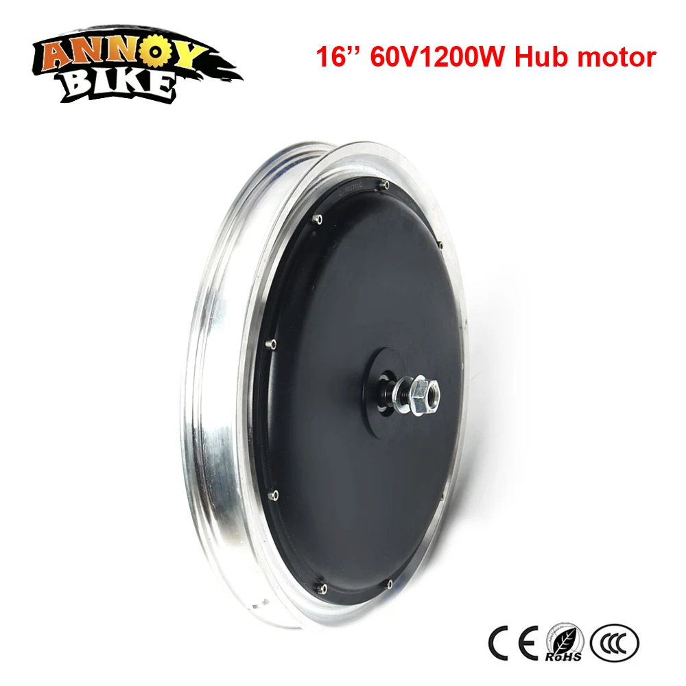 16 inch 60v 1200W E bike BLDC hub Motor wheel for Electric Scooter Speed Up Hub Wheel High Power DIY Motorcycle | Спорт и