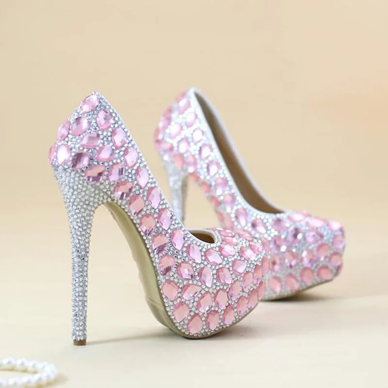 Модельные туфли с украшением в виде цветов и кристаллов на заказ|Женские туфли| |