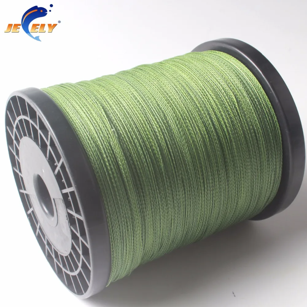 Jeely 1000 м/шт. 0 12 мм 3 нити 10LB PE плетеная леска зеленая|fishing line|braided fishing linebraid |