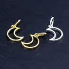 Ажурные Подвески в виде Луны и звезды из стерлингового серебра 925 пробы, цвет золото и серебро, подвески для украшений сделай сам, аксессуары для изготовления ювелирных изделий