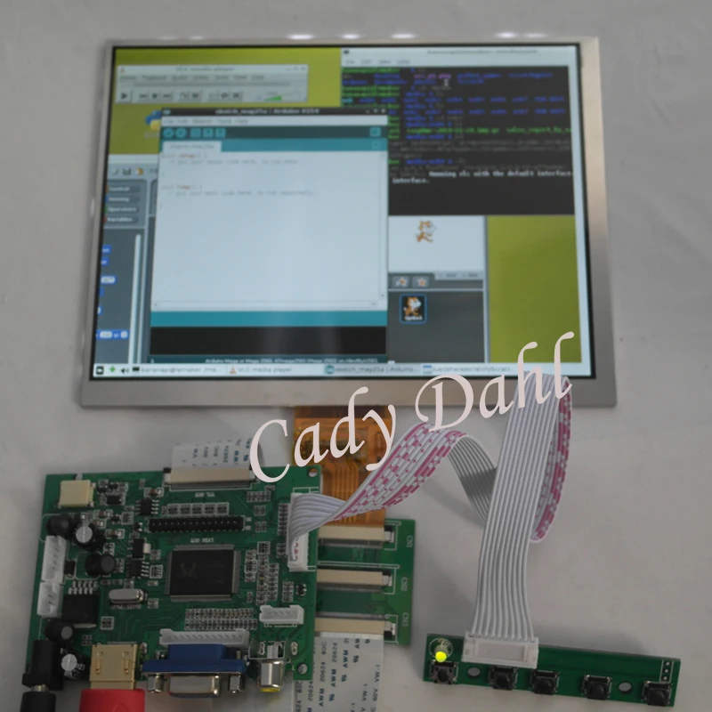 Плата контроллера HDMI VGA 2AV модуль + 8 &quotдюймов 1024*768 ЖК дисплей для Raspberry PI 3 B PS3 PS4