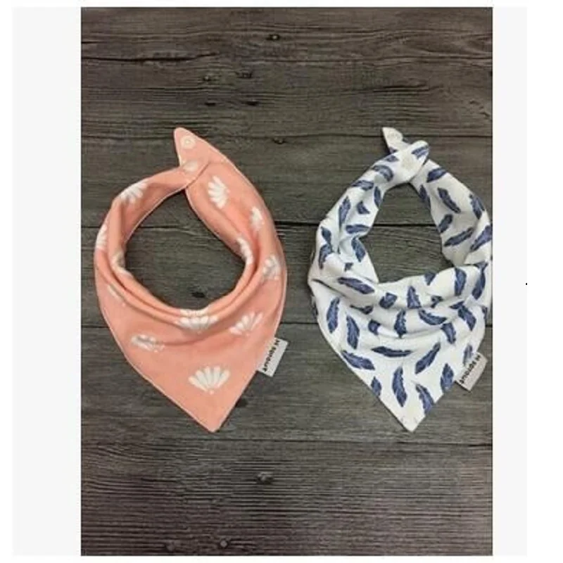 Owlzz 2 Pcs A Lot Baby Bids Cotton Bibs Cartoon Animal Bandana Infant Saliva Towel Kid Accessories | Детская одежда и обувь