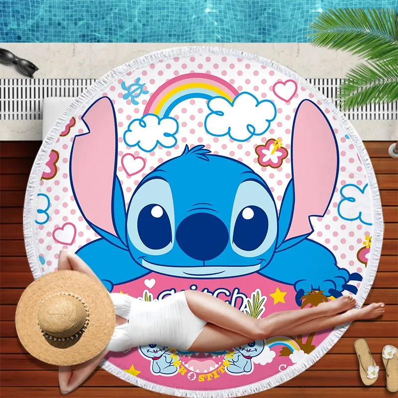 Lilio and Stitch серия пляжное полотенце из микрофибры Гавайское полотенце для купания коврик для пикника Коврик для йоги с кисточкой для взрослых и детей