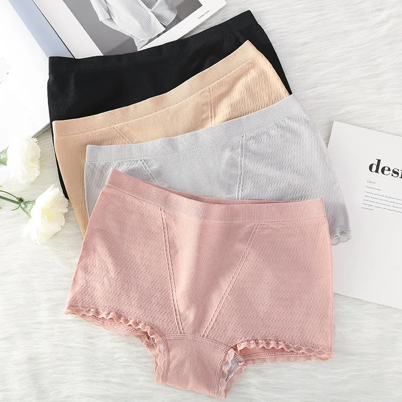 Женские трусы хлопковое нижнее белье супер Стрейчевые кружевные женское