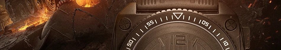 Reloj Hombre SINOBI Ретро Мужские часы военные часы черные силиконовые квадратные кварцевые часы с большим циферблатом мужские часы Прямая