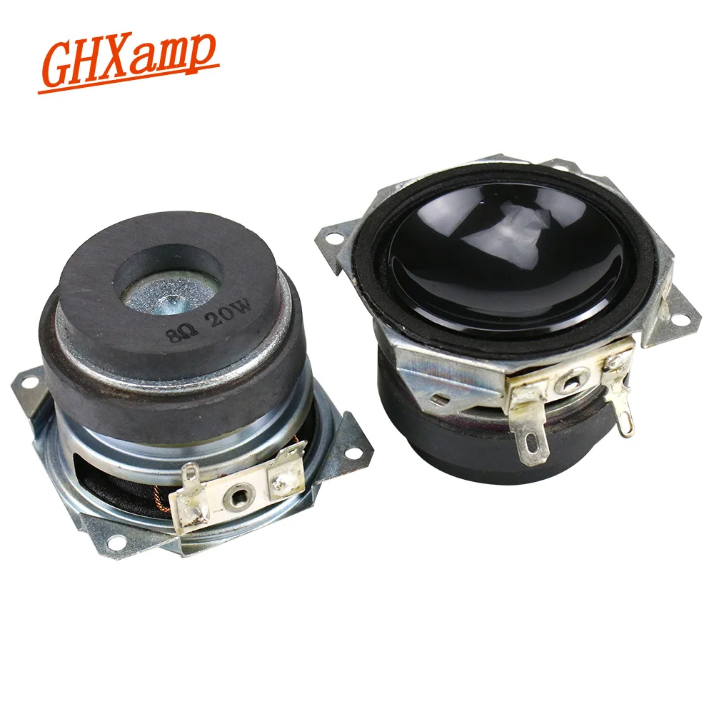 GHXAMP 2-дюймовый Полнодиапазонный динамик 8 Ом 20 Вт сабвуфер Bluetooth динамик DIY глубокий бас громкий динамик длинный ход высокая мощность 2 шт