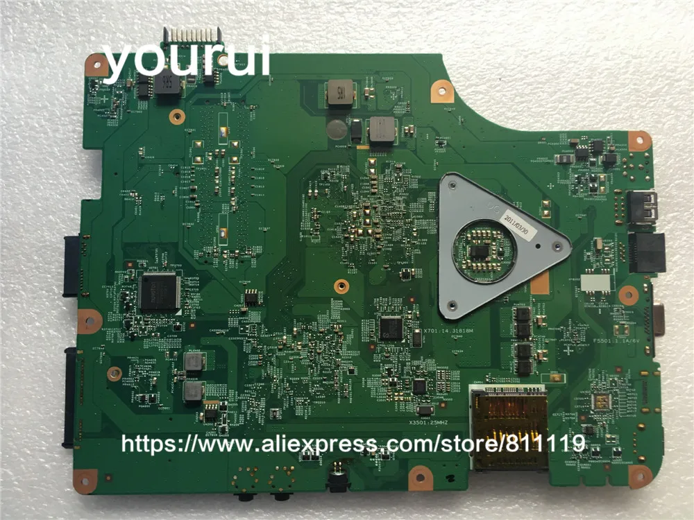 Yourui для платы для Inspiron N5030 серии Рабочая 91400 091400 DDR3 без видео карты Гнездо 478 DDR3