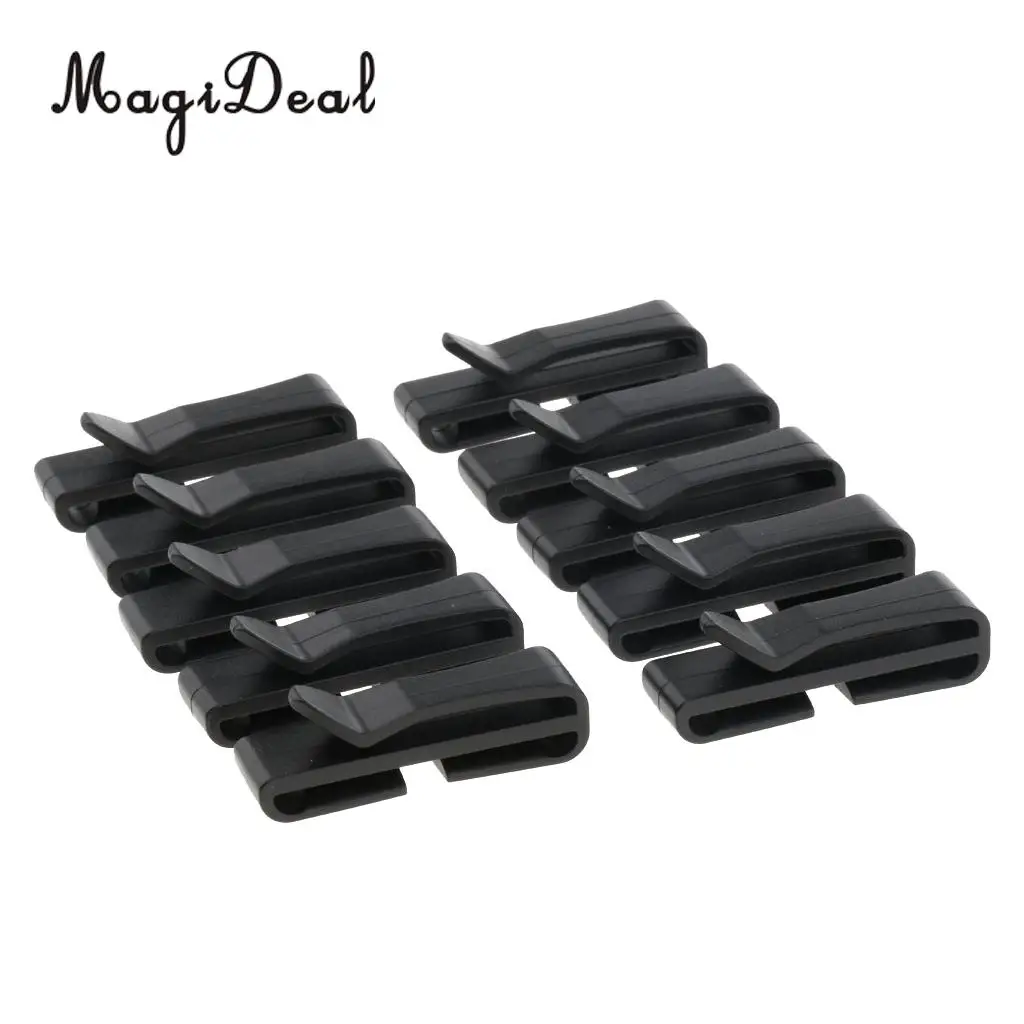 10Pcs Quick-Slip Keeper Buckle Webbing Ending Clip Backpack Bag Strap Management Molle Connector Fastener | Спорт и развлечения