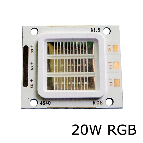 Светодиодный rgb-диод, чип 50 Вт, супер яркий прожектор, светильник, высокая мощность, яркий COB диод, сделай сам - Испускаемый цвет: 20W Chip only