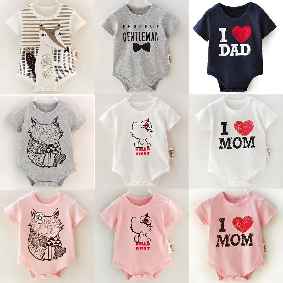 1 шт. детское хлопковое боди с рисунком животных 3 9 месяцев|baby cotton bodysuits|girl bodysuitbaby
