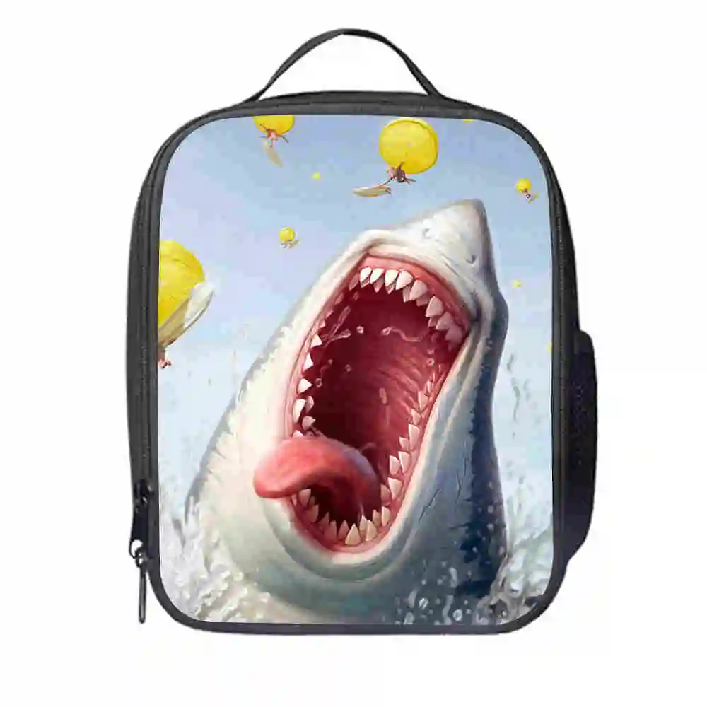 

Сумка для обеда «Акула», теплоизолированная Сумка-тоут для женщин, мужчин, подростков, мальчиков, девочек, детей