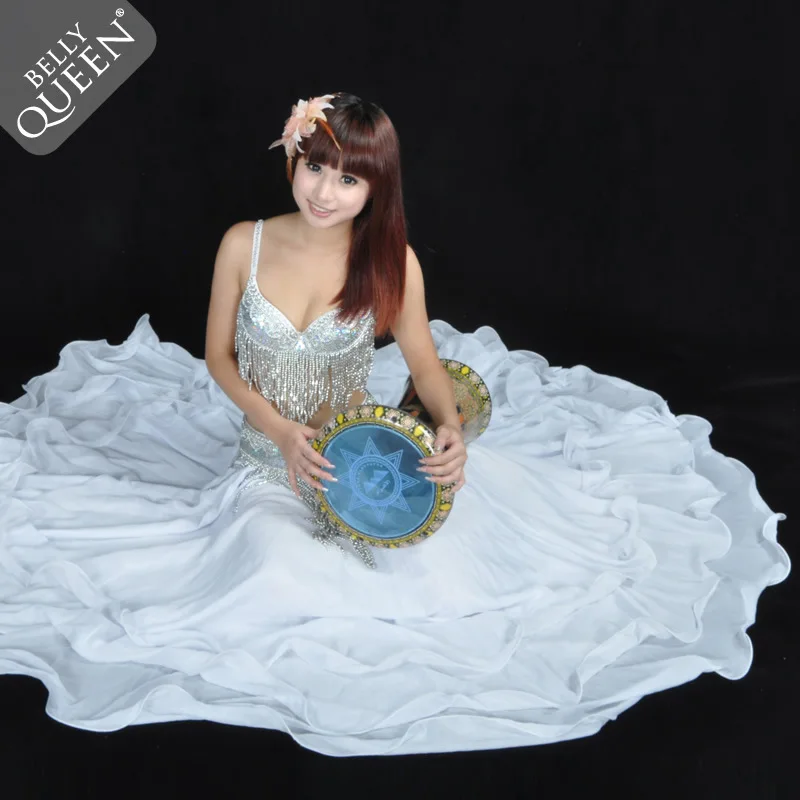 Женский костюм для танца живота трехслойный шифоновый с юбкой восточных