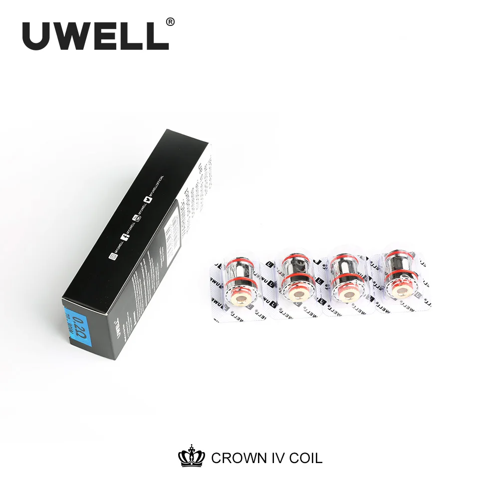 UWELL 4 шт./упак. Crown Сменная катушка с двойной сеткой SS904L UN2 Головка катушки 0 2/0 23/0 Ом