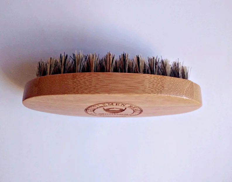 LAOCCCROSS Bamboo Wood Boar щетка из голландсокого дерева и щетка для усов для мужской бороды Уход выгравированный логотип