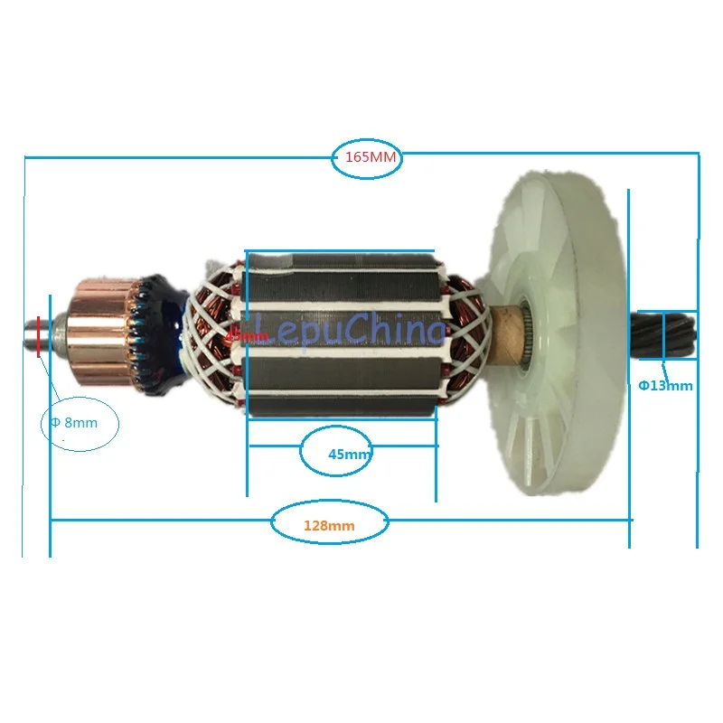 Хорошее качество замена якорного ротора для MAKITA HM0810 220 В переменного тока 7