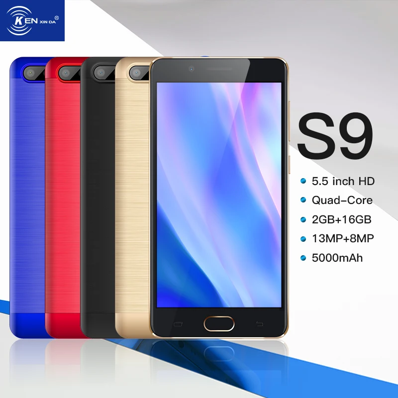 KENXINDA S9 4G Phablet 5 дюймов Android 7 0 MTK6737 четырехъядерный 2 Гб ОЗУ 16 ПЗУ 13.0MP + 8.0MP мобильный