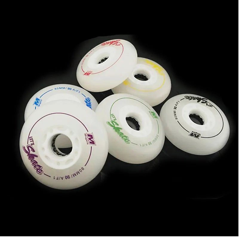 Ролики для роликов светодиодные мигающие ролики роликовых коньков 90A 72/76/80 мм