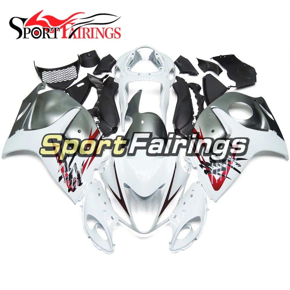 

Complete Fairings For Suzuki GSXR1300 Hayabusa 08 09 10 11 12 13 16 2008-2016 ABS Motorcycle Fairing Kit Bodywork White Silver