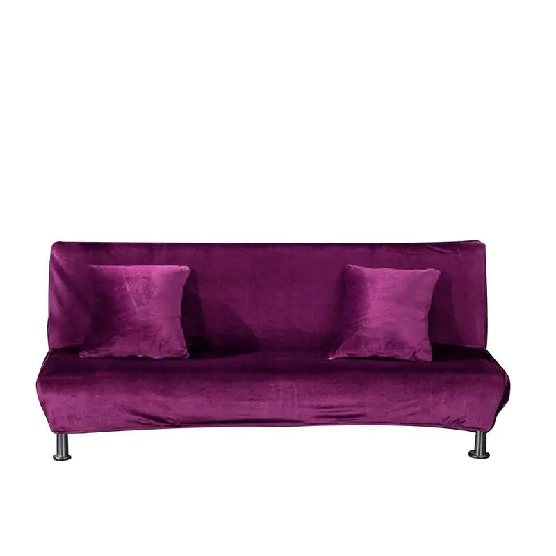 Purple Чехол для дивана, кровати, зимний плюшевый чехол для дивана, большой, растягивающийся, все включено, складные, эластичные, Бархатные чехлы для сидений, для гостиной, гостиной - Цвет: Purple