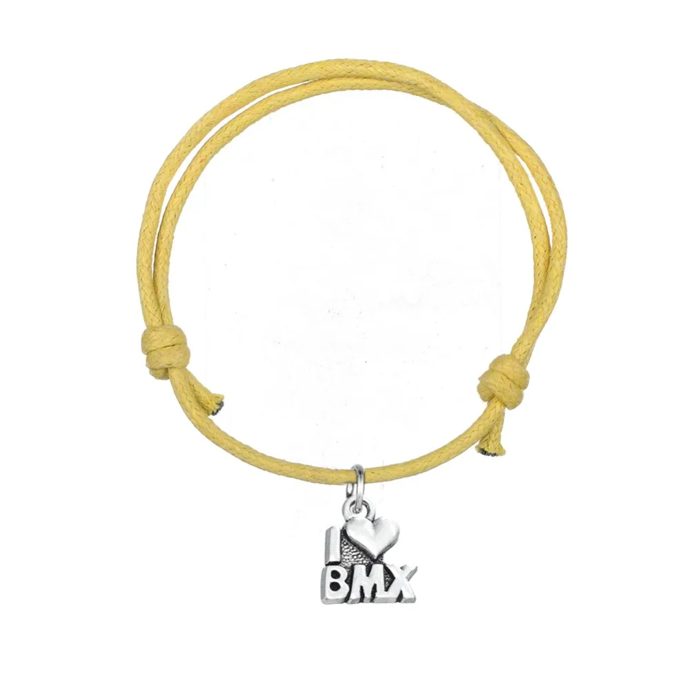 Teamer корейский браслет с воском регулируемый подвеской для сообщений надписью I