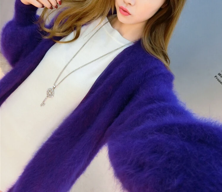 Натуральная норка кашемир толстые теплые пальто Настоящее натуральное свитер с