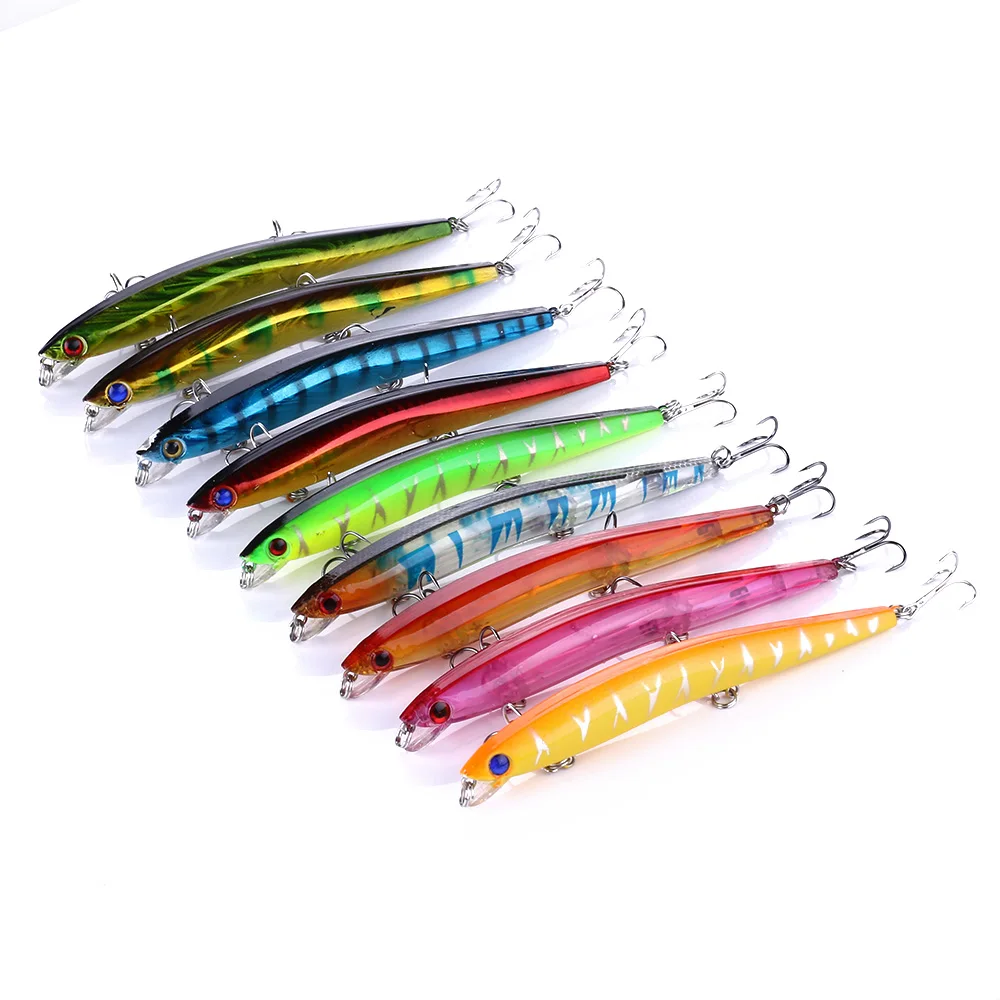 HENGJIA 2019 hot model fishing lures hard bait 9 color for choose 13cm 13.9g minnow quality professional depth0.5-1.2m | Спорт и