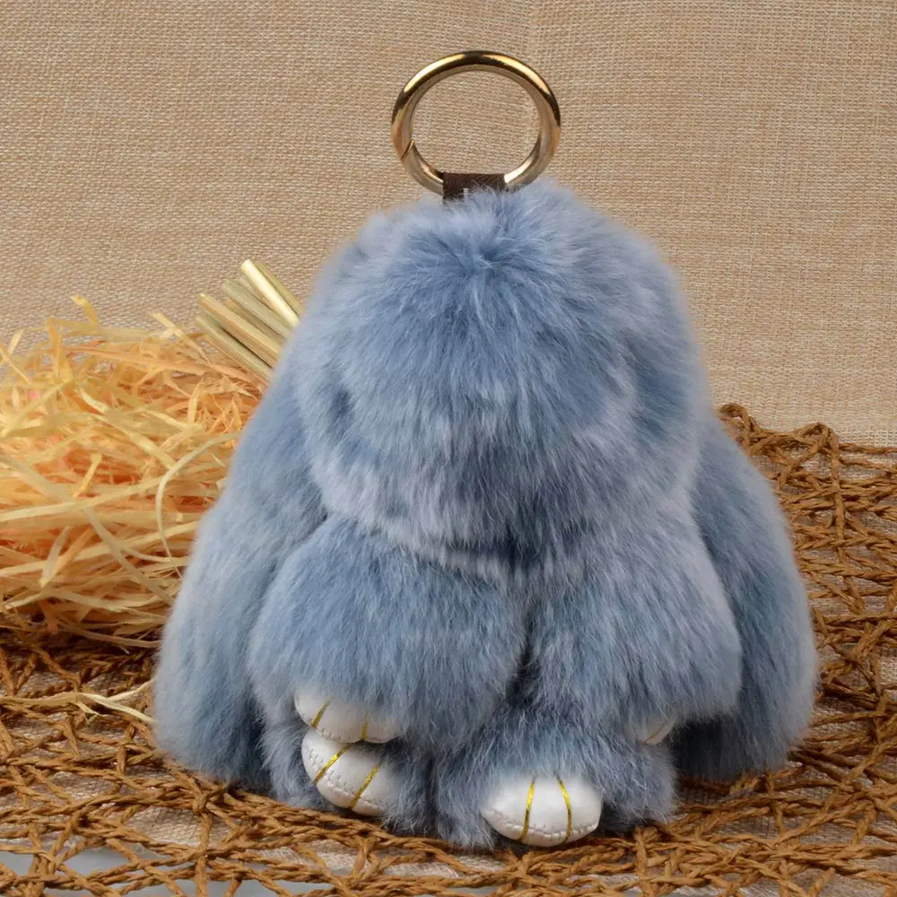 Chanfar Bunny брелок настоящий кроличий мех помпон брелок для женщин подвеска автомобиля подвеска брелки ювелирные изделия