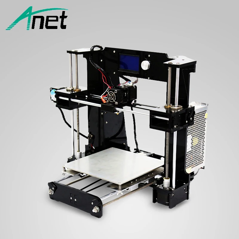 Anet A6 3D принтер высокой точности Prusa i3 Reprap алюминиевая HotBed 0 4 мм сопло 12864 ЖК экран 16
