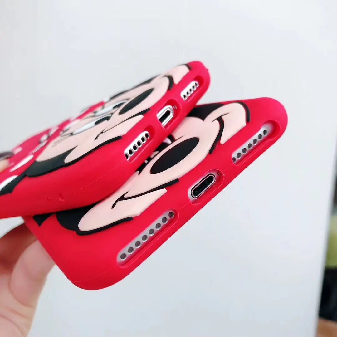 Cute Disney Minnie Couple Ring Rubber Silicone case Cover for iPhone X XS Max 8 7 6S Plus Shockproof |