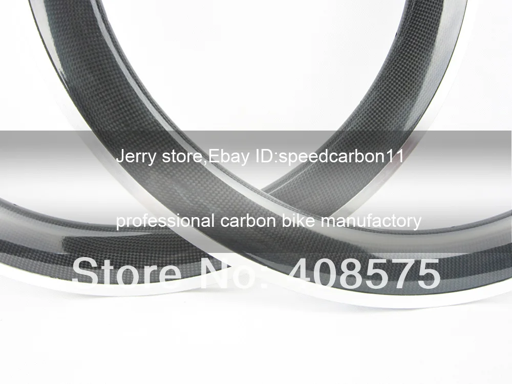 60 мм клинчер обод велосипеда из углеродного волокна с легированной тормозной