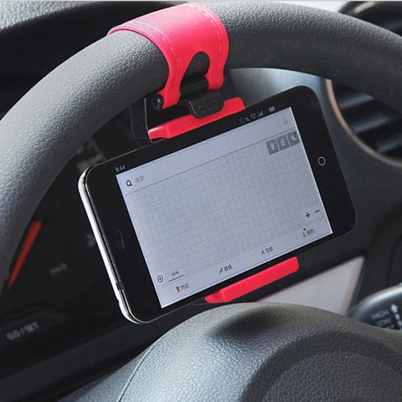 

Car Holder Mini Air Vent Steering Wheel Clip Mount Cell Phone Mobile Holder Universal For iPhone Support Bracket Stand