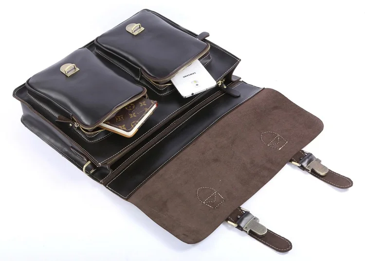 JMD Hot Sale High Quality Vintage Genuine Cowhide Leather Man Briefcases Laptop Bag Men Portfolio Handbag Free Shipping 7105A | Багаж и